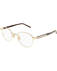 Saint Laurent - Sl 781 002 Optical Frames Metal Transparent Round - Lyst