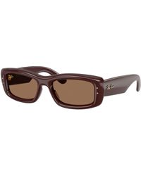 Ray-Ban - Kiliane Puffer Sunglasses Frame Brown Lenses - Lyst