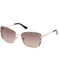 Guess - Gu00218 28F Sunglasses Metal Squared Normal - Lyst