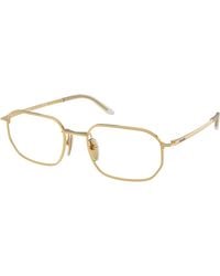 Prada - Pr D51V 5Ak1O1 Optical Frames Metal Transparent Geometric Normal - Lyst