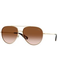 Burberry - Be3172 110913 Sunglasses Metal Pilot Normal Nuanced - Lyst