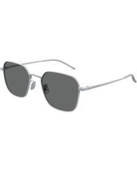 Bottega Veneta - Bv1422Sa 004 Sunglasses Titanium Round - Lyst