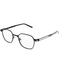 Saint Laurent - Sl 883 004 Optical Frames Metal Transparent Round - Lyst