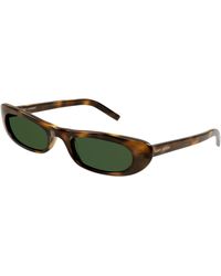 Saint Laurent - Sl 557 Shade 002 Sunglasses Acetate Round Normal - Lyst