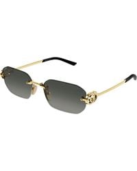 Gucci - Gg2228S 002 Sunglasses Metal Squared Nuanced - Lyst