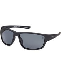 Timberland - Tb00003 02D Sunglasses Injected Smoke Squared Polarized - Lyst