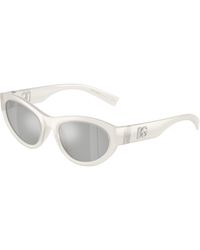 Dolce & Gabbana - Dg6207 30398V Sunglasses Injected Cat Eye Mirror - Lyst