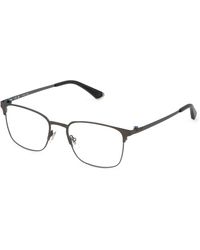 Police - Vplp14 Tailwind Pro 1 584 Optical Frames Metal Squared - Lyst