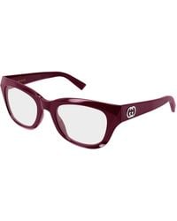 Gucci - Gg2202O 004 Optical Frames Acetate Transparent Geometric - Lyst