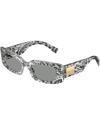 Dolce & Gabbana - Dg4479 3287/1 Sunglasses Acetate Squared Normal - Lyst