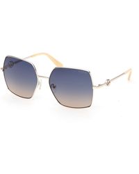 Guess - Gu00285 32W Sunglasses Metal Squared Normal - Lyst