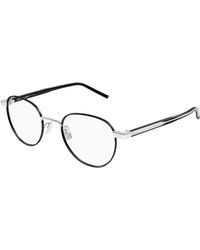 Saint Laurent - Sl 781 003 Optical Frames Metal Transparent Round - Lyst
