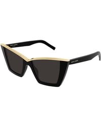 Saint Laurent - Sl 570 001 Sunglasses Acetate Cat Eye Normal - Lyst