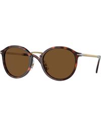 Persol - Po3309S 24/57 Sunglasses Acetate Round Polarized - Lyst