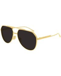Bottega Veneta - Bv1465S Light Ribbon Aviator Sunglasses - Lyst