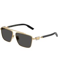Dolce & Gabbana - Dg2336 02/87 Sunglasses Metal Squared Normal - Lyst