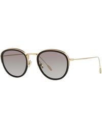 Giorgio Armani - Ar6068 300211 Sunglasses Metal Round Shaded - Lyst
