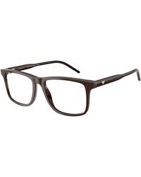 Emporio Armani - Ea3218 5017 Optical Frames Acetate Squared Normal - Lyst