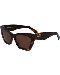 Ferragamo - Sf929Sn 242 Sunglasses Acetate Butterfly Normal Normal - Lyst