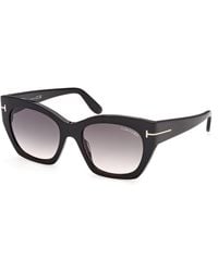 Tom Ford - Ft1422 Joni-02 01B Sunglasses Acetate Smoke Butterfly Normal - Lyst