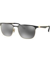 Ray-Ban - Rb3569 Sunglasses Gold Frame Grey Lenses 59-17 - Lyst