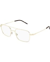 Saint Laurent - Sl 887 003 Optical Frames Metal Transparent Round - Lyst