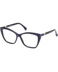 Max Mara - Mm5036 090 Optical Frames Acetate Squared Normal - Lyst