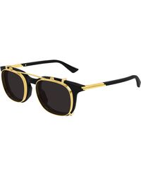Bottega Veneta - Bv1429S 001 Sunglasses Acetate Transparent Squared - Lyst