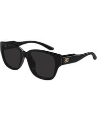 Balenciaga - Bb0512Sk 001 Occhiali Da Sole Acetato Grigio Squadrata - Lyst