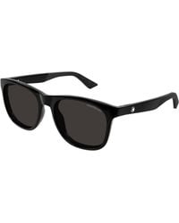 Montblanc - Mb0400S 001 Sunglasses Injected Squared - Lyst
