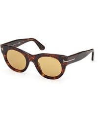 Tom Ford - Ft1315 Marine-02 55E Sunglasses Acetate Round Normal - Lyst