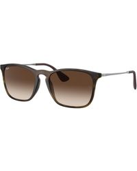 Ray-Ban - Chris Sunglasses Black Frame Grey Lenses 54-18 - Lyst