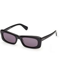 MAX&Co. - Mo0154 01A Sunglasses Acetate Smoke Butterfly Normal - Lyst