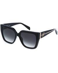 Blumarine - Sbm871 700 Sunglasses Acetate Smoke Squared Normal Shaded - Lyst