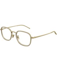 Bottega Veneta - Bv1427Oa 003 Optical Frames Titanium Transparent Squared - Lyst