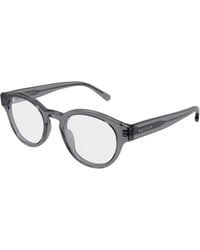 McQueen - Am0581O 004 Montature Da Vista Acetato Trasparente Rotonda - Lyst