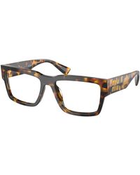 Miu Miu - Mu 02Xv Vau1O1 Optical Frames Acetate Transparent Squared Normal - Lyst