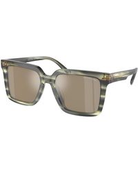 Michael Kors - Mk2217U Abruzzo 39787I Sunglasses Acetate Squared Normal Mirror - Lyst