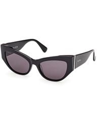 Max Mara - Mm0192 01A Sunglasses Acetate Smoke Cat Eye Normal - Lyst
