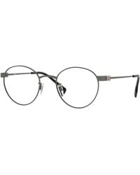 Burberry - Be1384Td 1003 Optical Frames Titanium Transparent Round Normal - Lyst