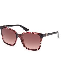 Guess - Gu7865 55T Sunglasses Injected Bordeaux Squared Normal Shaded - Lyst