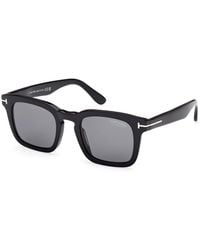 Tom Ford - Ft0751 Dax 01D Sunglasses Acetate Smoke Squared Polarized - Lyst