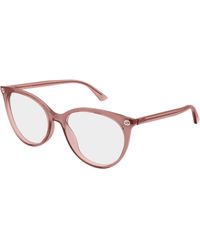 Gucci - Gg0093O 012 Optical Frames Acetate Transparent Round - Lyst