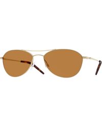 Oliver Peoples - Ov1358S Aero Ii 503553 Sunglasses Steel Pilot Normal - Lyst