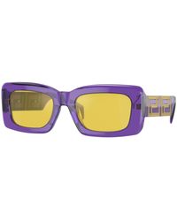 Versace - Ve4444U 5408V9 Sunglasses Acetate Squared Normal Mirror - Lyst