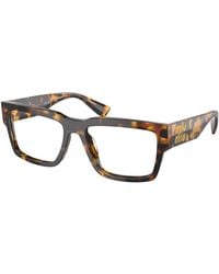 Miu Miu - Mu 02Xv Vau1O1 Optical Frames Acetate Transparent Squared Normal - Lyst