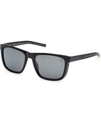 Timberland - Tb00086 01D Sunglasses Injected Smoke Squared Polarized - Lyst