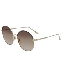 Longchamp - Lo131S 42821 718 Sunglasses Metal Round Normal Shaded - Lyst