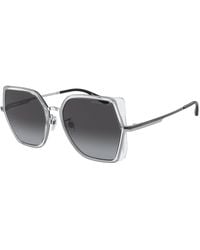 Emporio Armani - Ea2142D 30158G Sunglasses Metal Squared Normal Shaded - Lyst