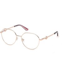 Guess - Gu50348 028 Optical Frames Metal Round Normal - Lyst